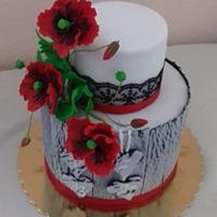 Poppies cake