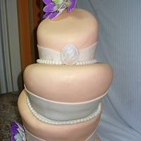 topsy turvy style wedding cake