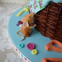 Cheeky mice in sewing basket!
