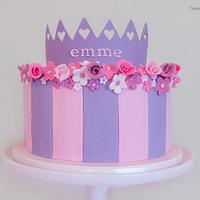 Pretty Purple and Pink Princess Cake