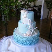 Shell Cascade Wedding Cake