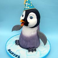 3D baby penguin cake