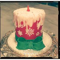 Candle Christmas cake