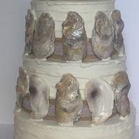 Oyster Louisiana style Wedding Cake