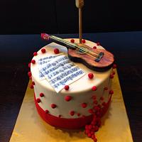 Cake with guitar