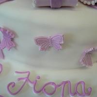 butterflies & bow cake