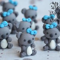 Mini Koala Fondant Topper 