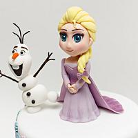Elsa & Olaf Frozen Cake