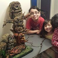Harry,lilly and Percy the carved owl cakexxx