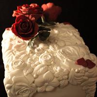 Rose cake with Bas Relief