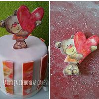 valentines teddy bear cake ;-)💕