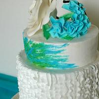 Blue and Green Cake