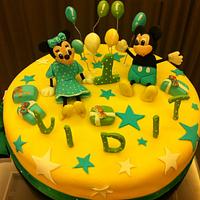 Mickey and Minnie mouse Birthday cake