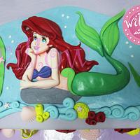 Ariel, little mermaid, cake