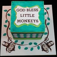 Cheeky Monkeys Christening Cube!