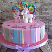 Lollypops fairy and unicorn cake.