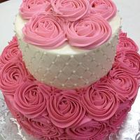 Quilting & Roses Cake