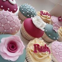 40th Ruby Wedding Anniversary Cupcakes