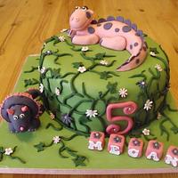girly dinosaur cake xx 