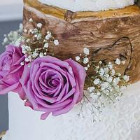 Boho Chic Tree Wedding Cake