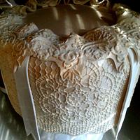 Victorian lace cake