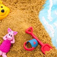 Winnie & Friends on the beach