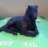 Horse black beauty cake