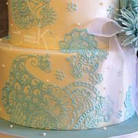 Intricate Mehendi Cake