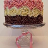 Neopolitan Rose Swirl Cake