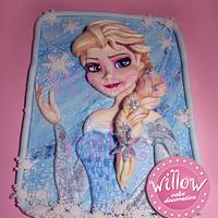 Elsa, Frozen, fondant cake decoration