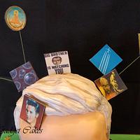 70 year old who loves Botox and Conspiracy theories bust cake