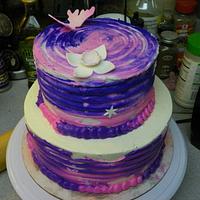 Pink & Purple "Messy" Cake