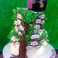 90th Family Tree Birthday Cake 