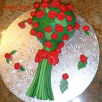 A simple bouquet cake for my lovely husband