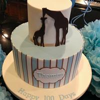One Hundred Days Celebration Cake