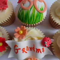Handpainted 60th Birthday Cupcakes