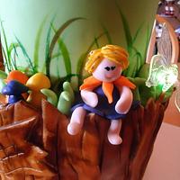 Fairy Mushroom Birtyday cake