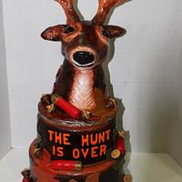 The Hunt is Over Groom's Cake