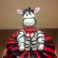 Red and Black Zebra Cake