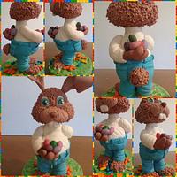 Rabbit standing cake