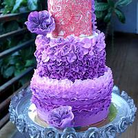OMBRE WEDDING CAKE
