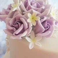 Lilac Rose Wedding Cake