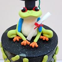 Biologist graduation cake.