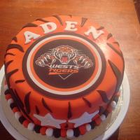 West Tigers Footy Cake