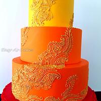 Henna Indian Wedding Cake