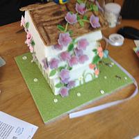 Beehive in the garden cake