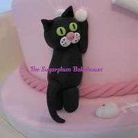 Cat Themed Cake and Cupcakes