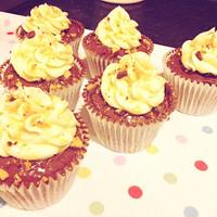 Chocolate and Toffee Cupcakes. 