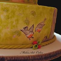  Beatrix Potter_ Flopsy bunnies hand painted cake