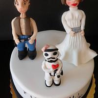 Star wars wedding anniversary cake